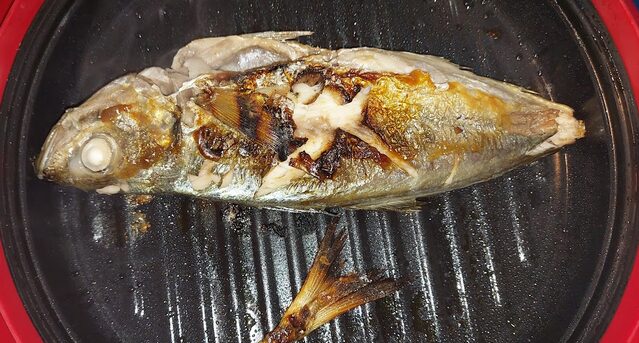 画像：焼きアジー調理済み2回目